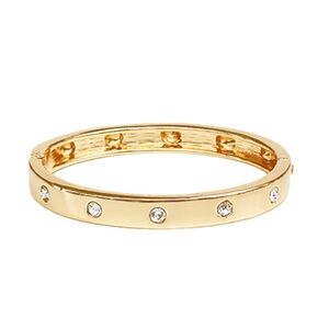 Studded Crystal & Metal Bracelet